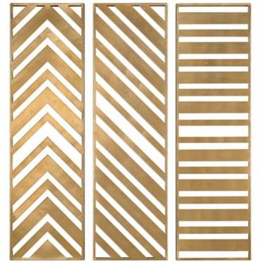 Zahara Panels in Gold (Set of 3)