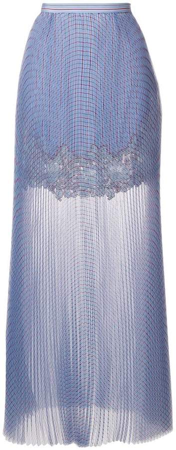 lace panel maxi skirt