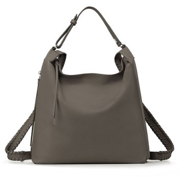  Kita Convertible Leather Backpack - Grey