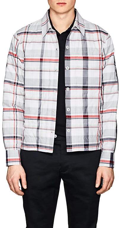 Men's Plaid Cotton Padded Shirt Jacket