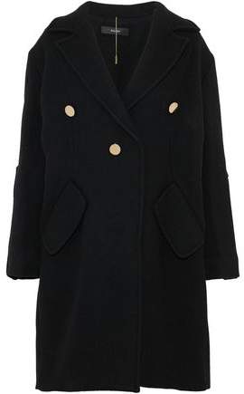 Janice Button-Detailed Wool-Blend Coat