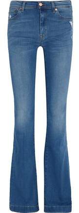 Charlize Mid-Rise Distressed Bootcut Jeans