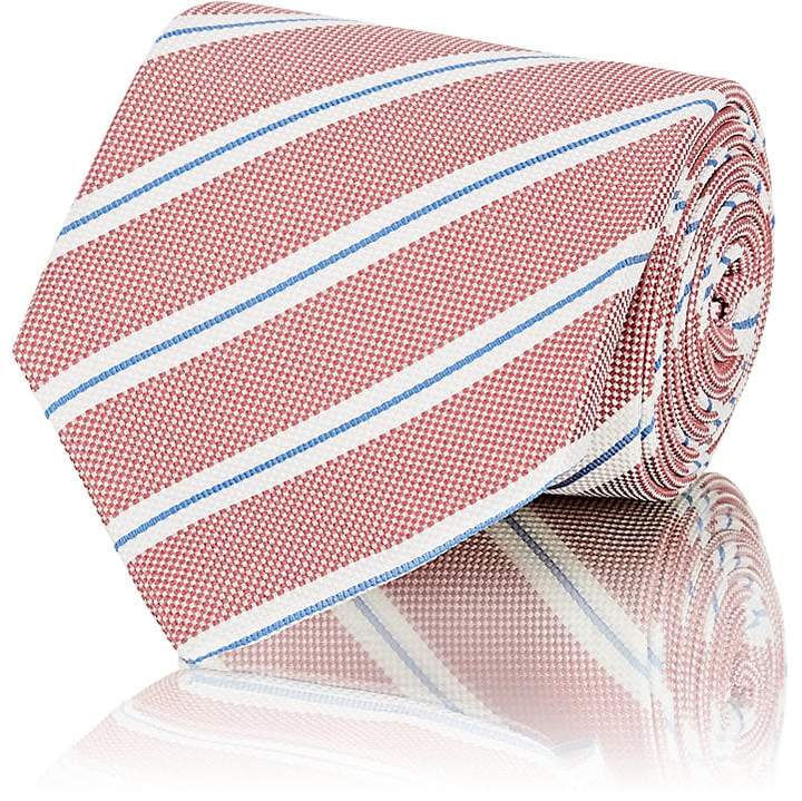 Men's Diagonal-Stripe Silk Necktie