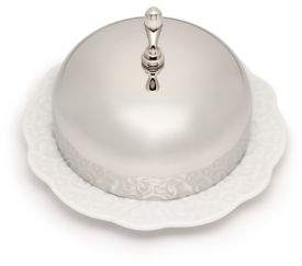 Porcelain & Stainless Steel Butter Dish