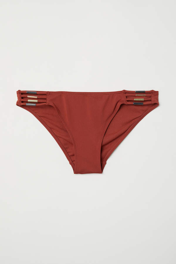 Bikini Bottoms with Lacing - Rust red - Women