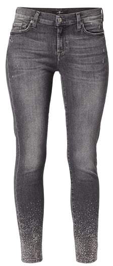 Super Skinny Fit Jeans mit Ziersteinbesatz