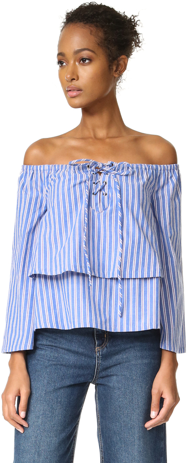 Stripe Shirting Blouse