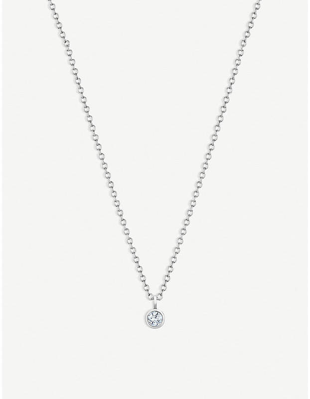 Dewdrop 18ct white-gold and diamond necklace