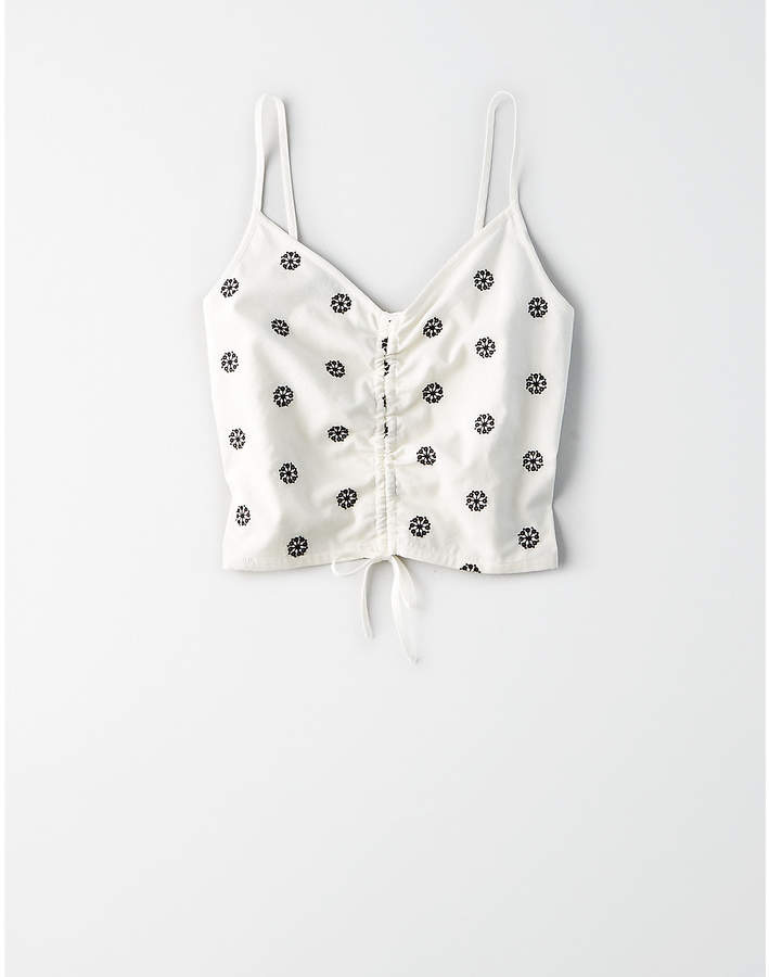 AE Cinch Front Crop Top