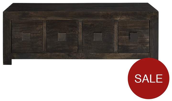 Luxe Collection - Dakota Mango Wood Ready Assembled 8-Drawer Coffee Table