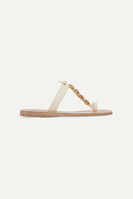 Ancient Greek Sandals Iris Embellished Leather Sandals - Off-white Ancient Greek Sandals Iris Embellished Leather Sandals - Off-white