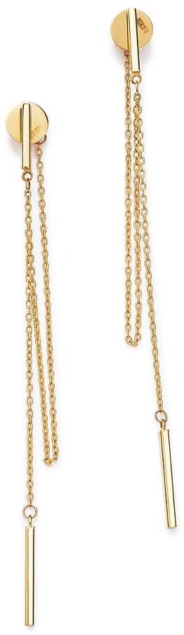 Moon & Meadow Bar & Chain Drop Earrings in 14K Yellow Gold - 100% Exclusive