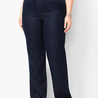 Talbots Washed Linen Wide-Leg Pants