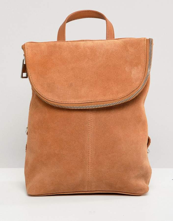 DESIGN Suede Mini Foldover Backpack