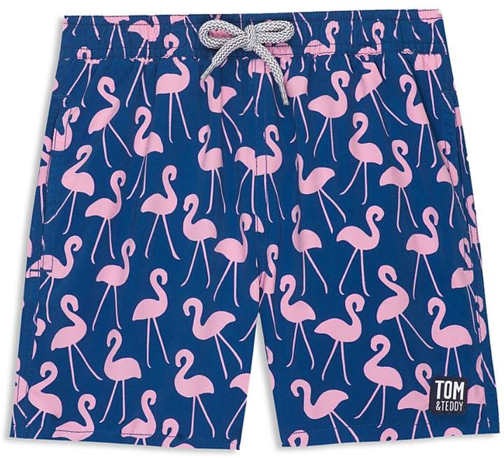 Tom & Teddy Boys' Flamingo Swim Trunks - Little Kid, Big Kid