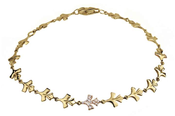 Jones Collection Petal Link Diamond Bracelet - Yellow Gold