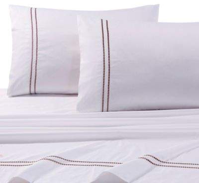Tribeca Living 400-Thread-Count Premium Cotton Dot King Pillowcases in Taupe (Set of 2)