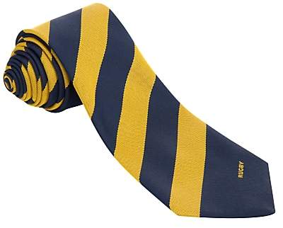 Unbranded Colfe's School Boys' Rugby Tie, L52, Blue/Yellow