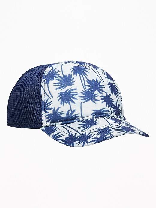 Palm Tree Print Trucker Hat for Baby
