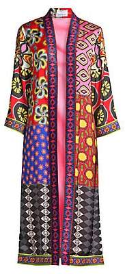 Alice + Olivia Women's Stacey Bendet x Carla Kranedonk Lynn Side Slit Patchwork Kimono Alice + Olivia Women's Stacey Bendet x Carla Kranedonk Lynn Side Slit Patchwork Kimono