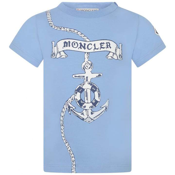 MonclerBaby Boys Blue Anchor Print Top