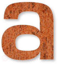 Hausnummer Iron Number a aus Corten-Stahl