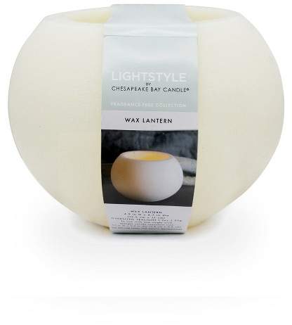 Chesapeake Bay Candle Fragrance Free Medium Tealight Lantern Cream Sphere 4.9