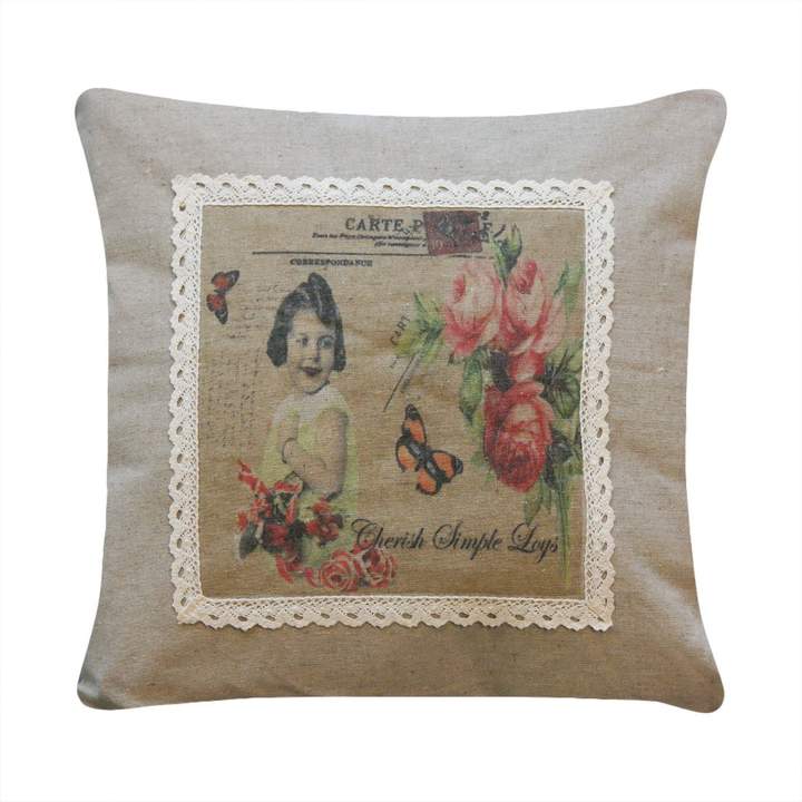 My Flair Kissenhülle Romantik Mädchen I