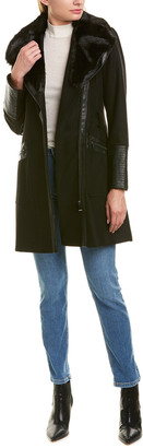 Via Spiga Black Kate Middleton Wool-Blend Coat