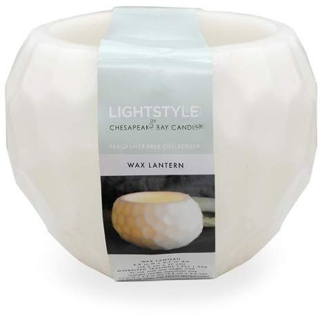 Chesapeake Bay Candle Fragrance Free Medium Lantern White - 4.9