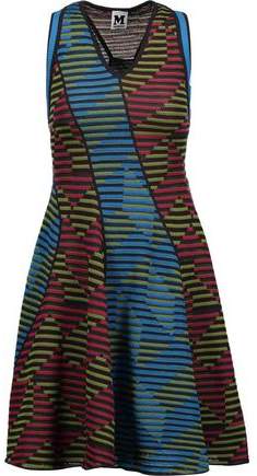 Paneled Crochet-Knit Wool-Blend Mini Dress