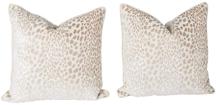 Pearl Velvet Cheetah Pillows