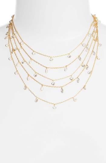 ela rae Multistrand Cubic Zirconia Necklace