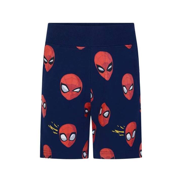 Fabric FlavoursNavy Spiderman Print Shorts