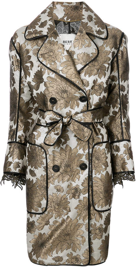 Bazar Deluxe floral belted coat