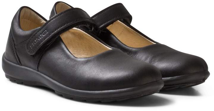 Black Leather Olea Mary Jane School Shoes