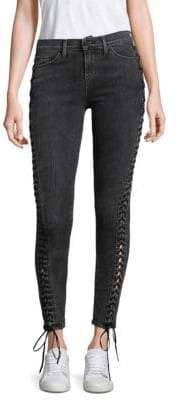 Stevie Lace-Up Skinny Jeans