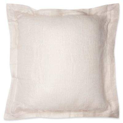 Mayfair Gilded Linen European Pillow Sham in Ivory