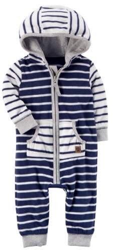 Baby Boys' Hooded Coverall - navy, 3 months