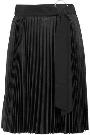 Embellished Pleated Crepe Skrit