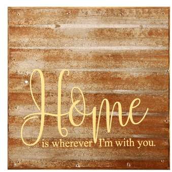 Second Nature By Hand Home Is Wherever I'm With You Wood Wall Art