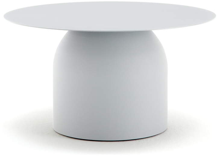 Freistil - 154 Couchtisch, H 38 cm / Ø 70 cm, weißaluminium (RAL 9006)