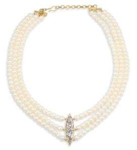 Shana Gulati Holiday 7MM Round White Freshwater Pearl Necklace
