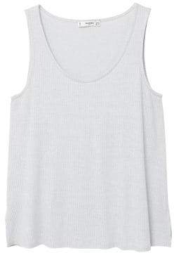 MANGO Ribbed Knit Tank Top