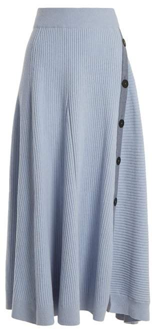 Kaori buttoned A-line skirt