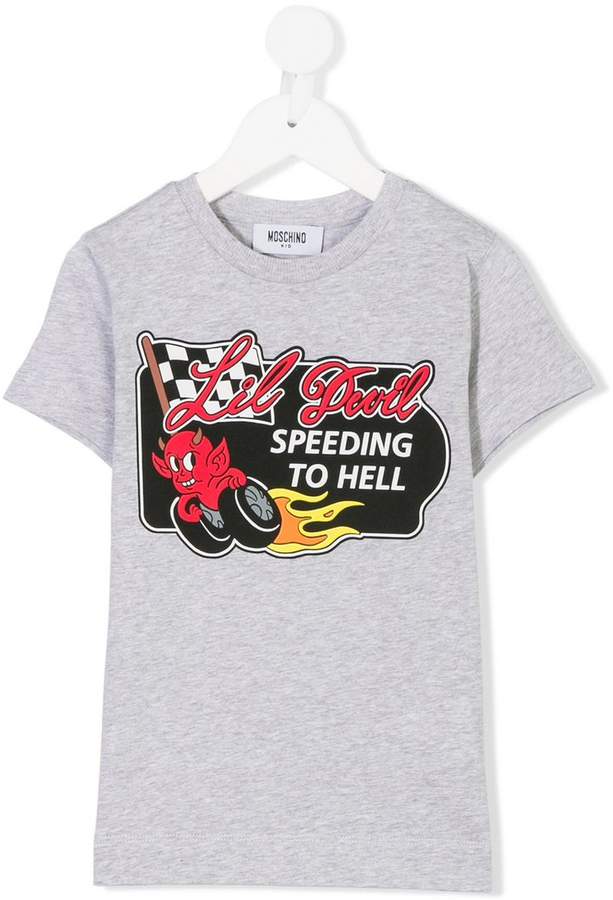 Moschino Kids racing graphic T-shirt