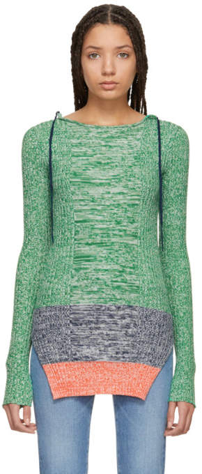 Green Fully Fashioned Crewneck Sweater