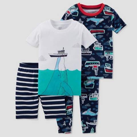 Just One You made by carter Toddler Boys' 4pc Whale & Boats Pajama Set - Just One You® made by carter's Blue