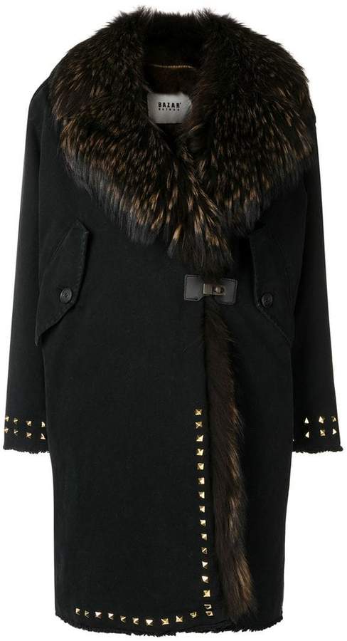 Bazar Deluxe trimmed mid-length coat