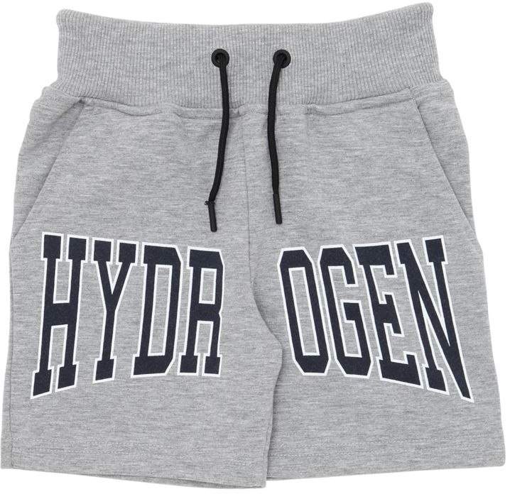 Hydrogen Kid Logo Printed Cotton Sweat Shorts